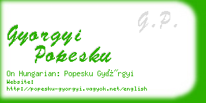 gyorgyi popesku business card